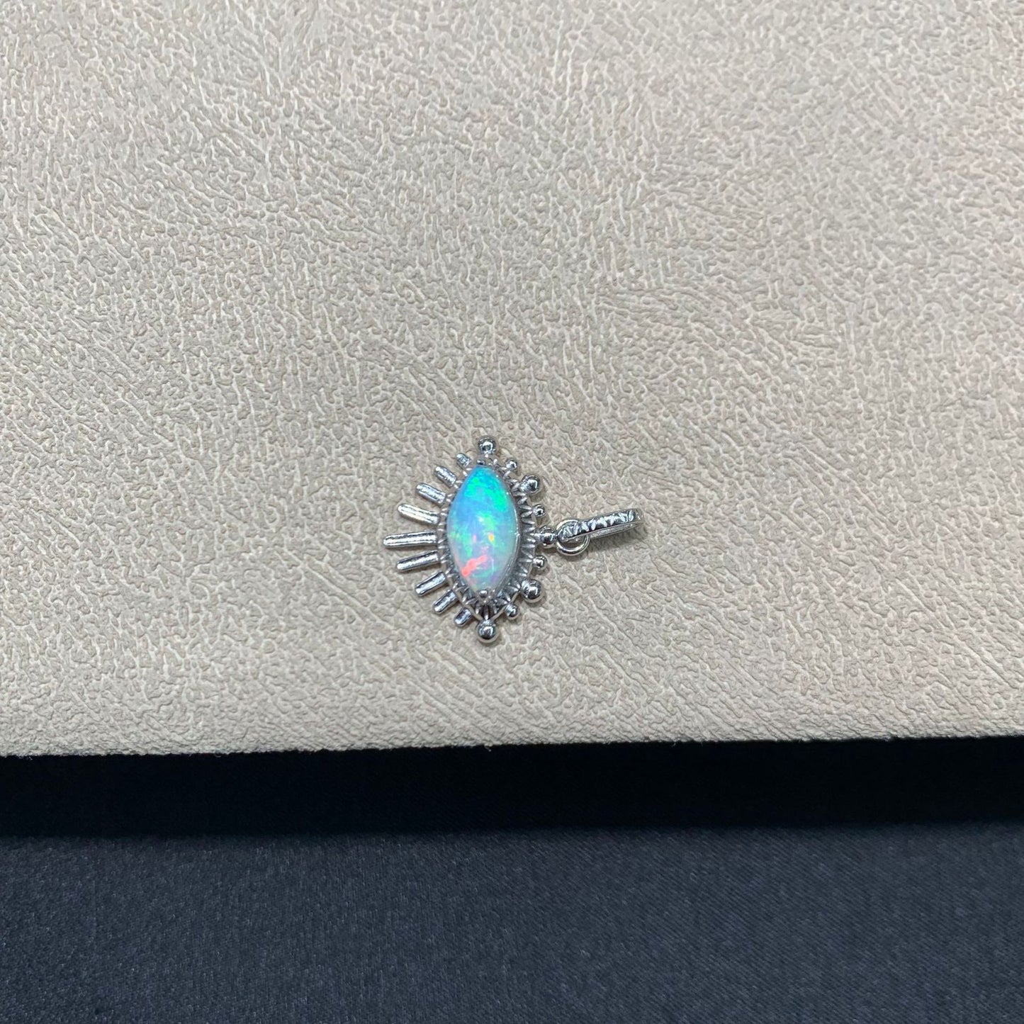 925 Sterling Silver Opal Evil Eye Pendant