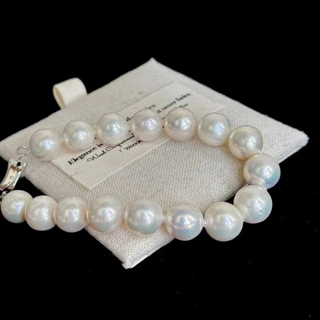South Sea Pearl Bracelet With Sterling Silver Clasp 10-11mm